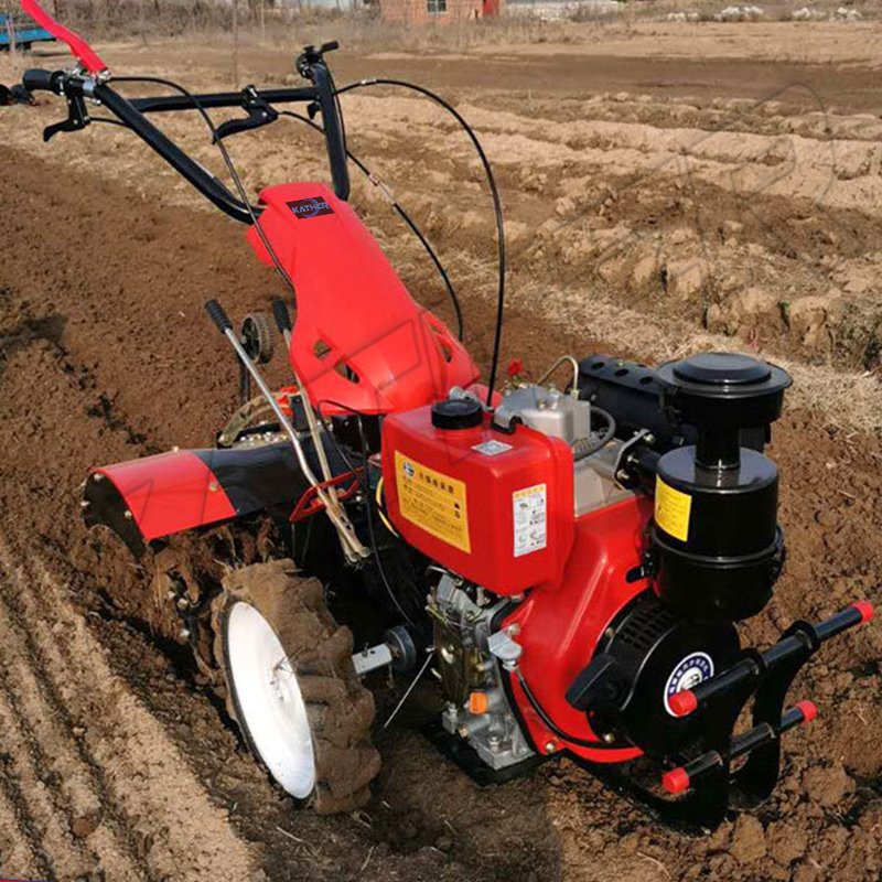Hot Sale 4 Wheel Power Tiller Japan Diesel 5hp 7hp 9hp 10hp 12hp Rotary Tiller Field Rotovator Diesel Engine Cultivator for Farm