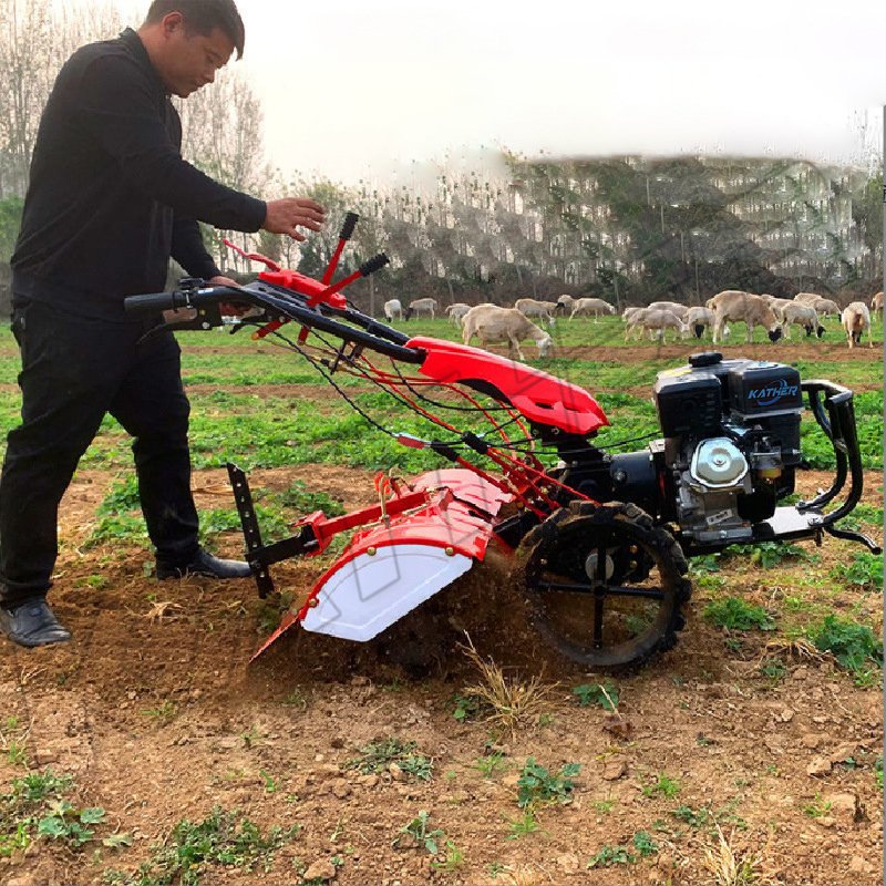 Hot Sale 4 Wheel Power Tiller Japan Diesel 5hp 7hp 9hp 10hp 12hp Rotary Tiller Field Rotovator Diesel Engine Cultivator for Farm