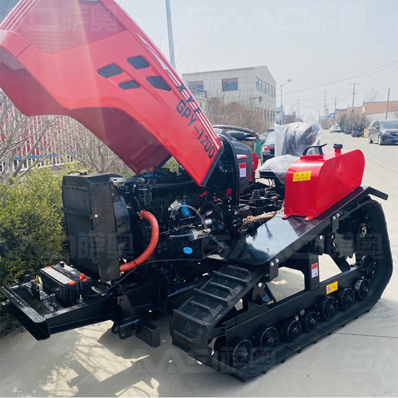 Multi Function Rotary Cultivator Farm Tiller Diesel Engine Small Four Wheel Sitting Drive Crawler Tractor