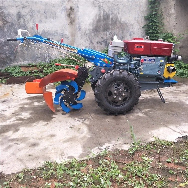 Factory Supply Cheap 20hp 22hp 25hp Manual Agricultural Mini diesel Tiller Two Wheel New Farm Walking Tractor in Stock