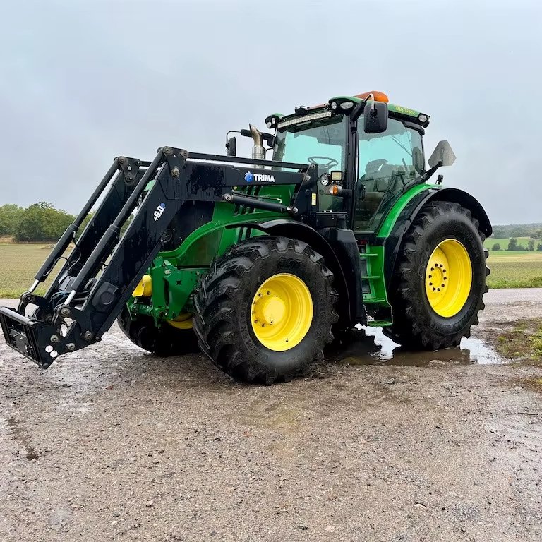 Original Used John Deee 6130R 120 hp 4x4 Agriculture Tractor with Full Implements at Very Cheap Prices Available