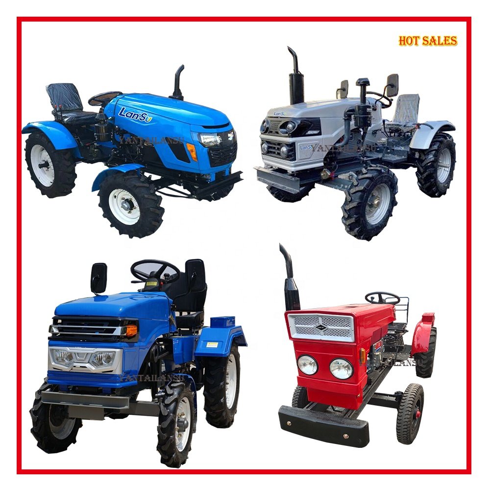 Lansu 4x4 Mini Farm 4WD Tractor Small Agriculture Machinery Online Shopping UK Crawler 4WD Gearbox Farming