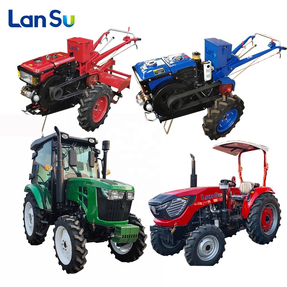Lansu 4x4 Mini Farm 4WD Tractor Small Agriculture Machinery Online Shopping UK Crawler 4WD Gearbox Farming