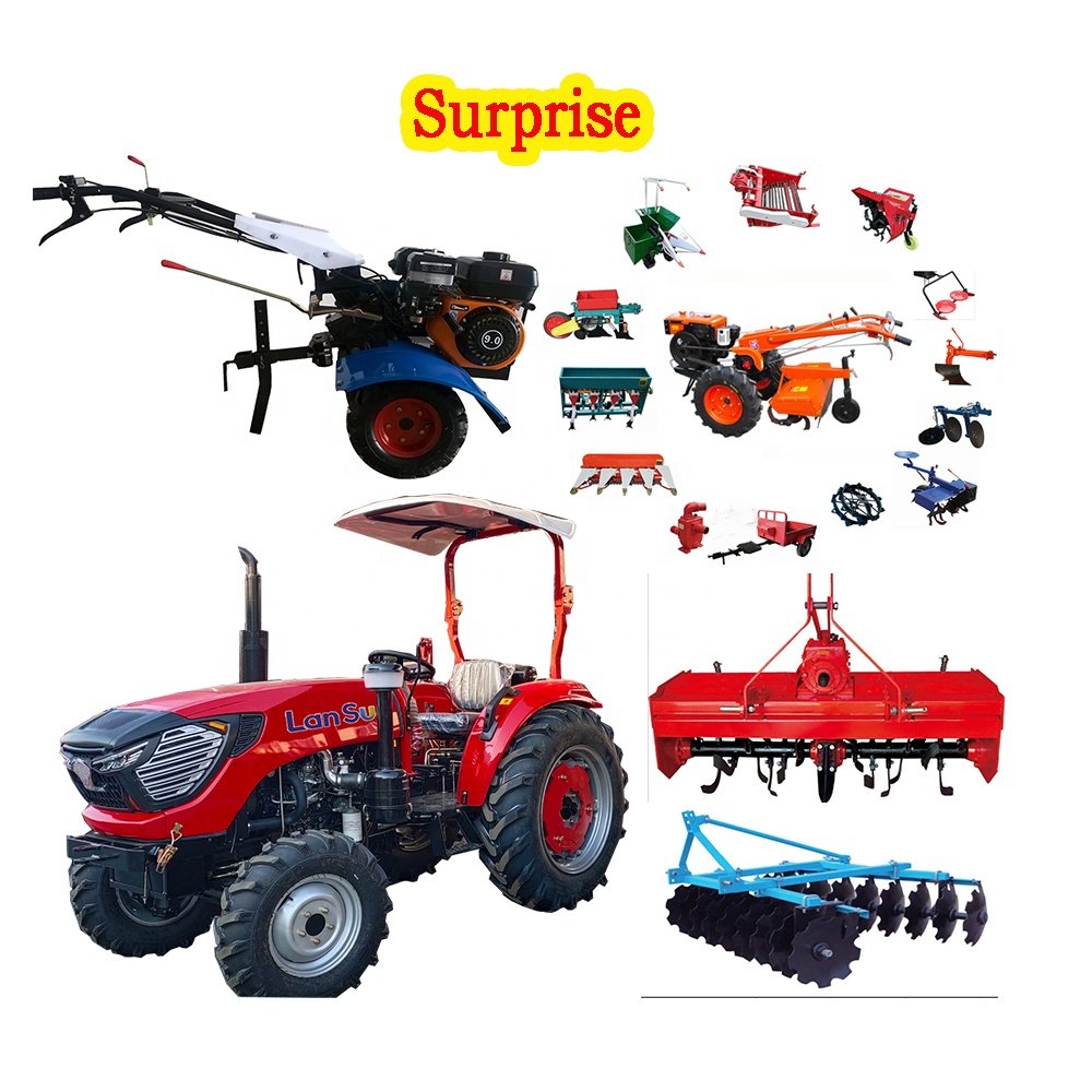 Lansu 4x4 Mini Farm 4WD Tractor Small Agriculture Machinery Online Shopping UK Crawler 4WD Gearbox Farming