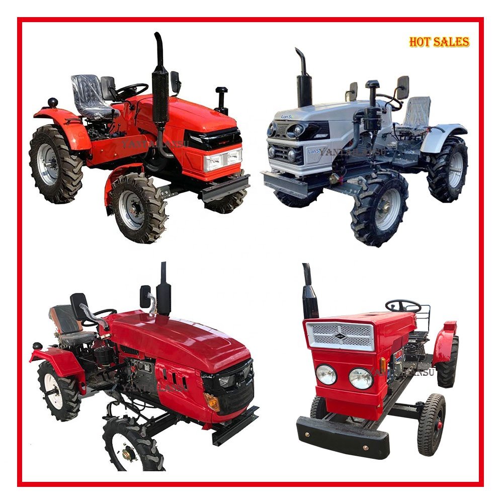 Lansu 4x4 Mini Farm 4WD Tractor Small Agriculture Machinery Online Shopping UK Crawler 4WD Gearbox Farming