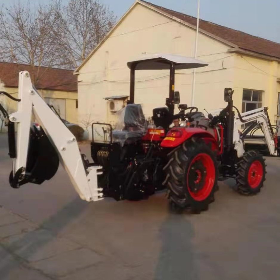 70HP 80HP 90HP 100HP Four Wheel Drive Small Agricultural Farm Tractor with Front Loader for Sale