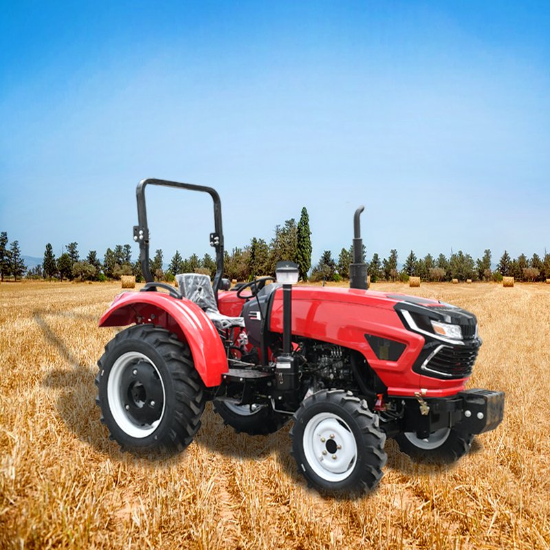 Best Quality 90HP Compact Farm Wheel Tractor with Loader and Backhoe 4WD Crawler Tractor Engine As Core Component