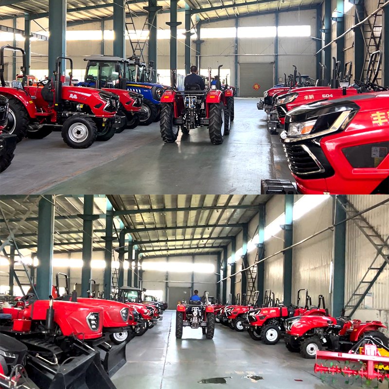 Best Quality 90HP Compact Farm Wheel Tractor with Loader and Backhoe 4WD Crawler Tractor Engine As Core Component