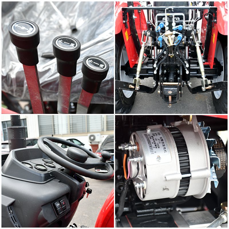 Best Quality 90HP Compact Farm Wheel Tractor with Loader and Backhoe 4WD Crawler Tractor Engine As Core Component
