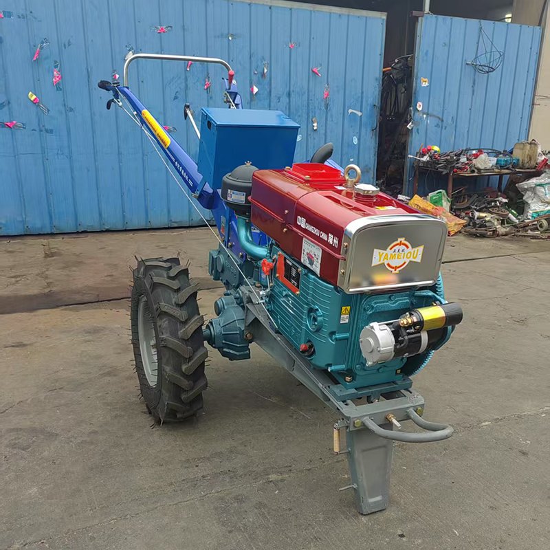 Hot Sale 8-25 Horsepower Agricultural Walking Two-wheeled Tractors Paddy and Dry Fields Cultivated Land Sowing Walking Tractors