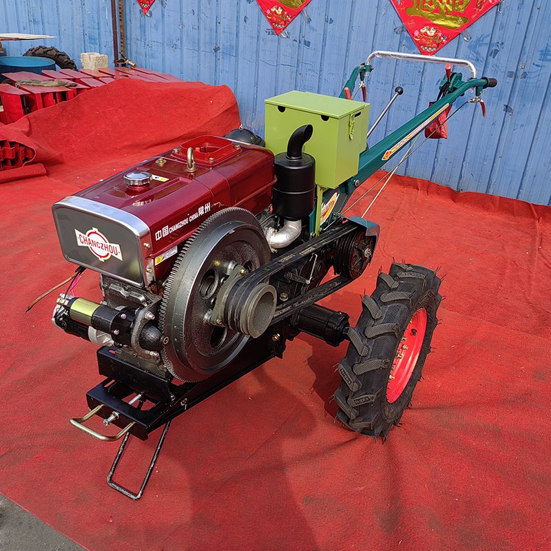 Hot Sale 8-25 Horsepower Agricultural Walking Two-wheeled Tractors Paddy and Dry Fields Cultivated Land Sowing Walking Tractors