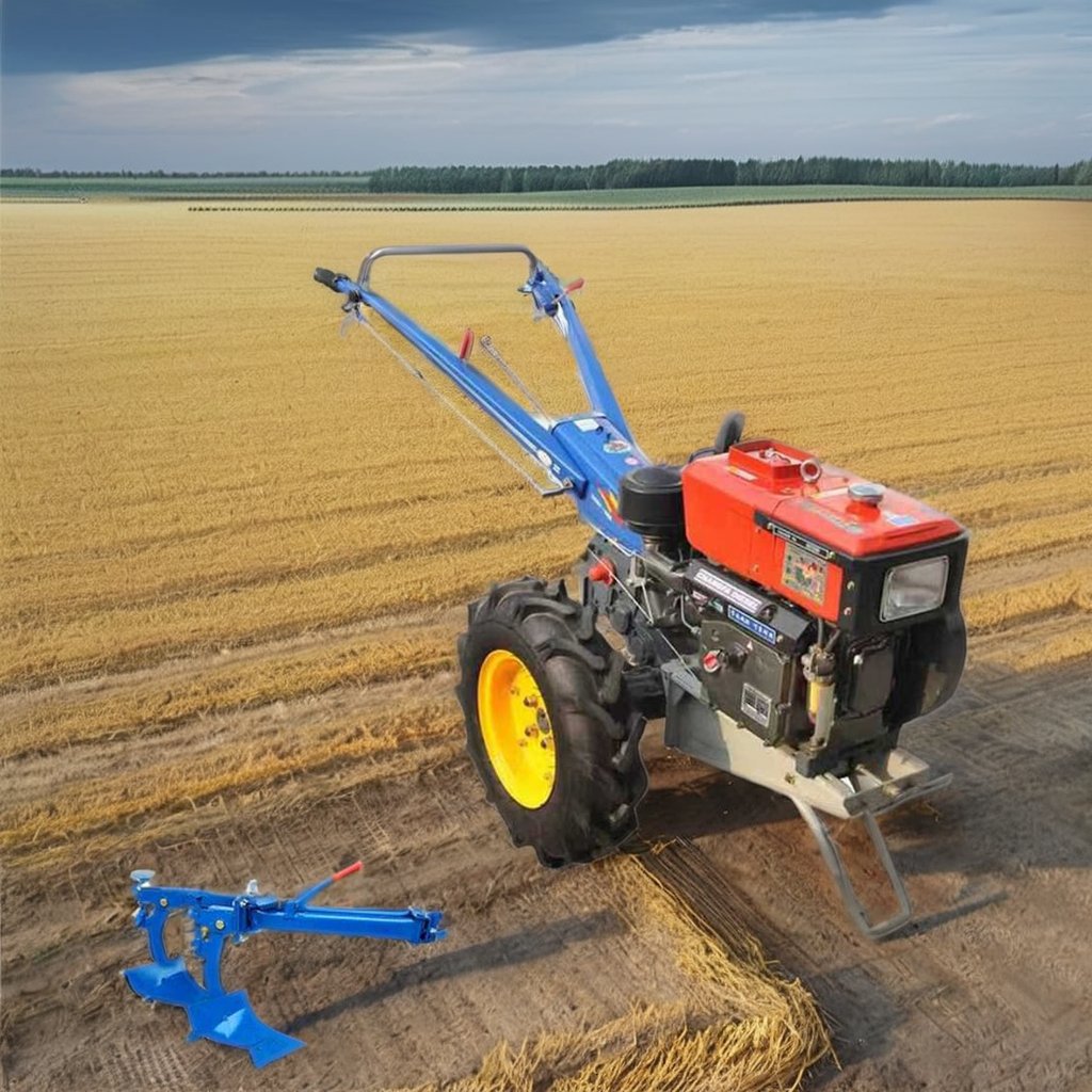 Garden Use Brand New Farm Industry Wheel Type Agricultural Tractor With Double Plow New Engine