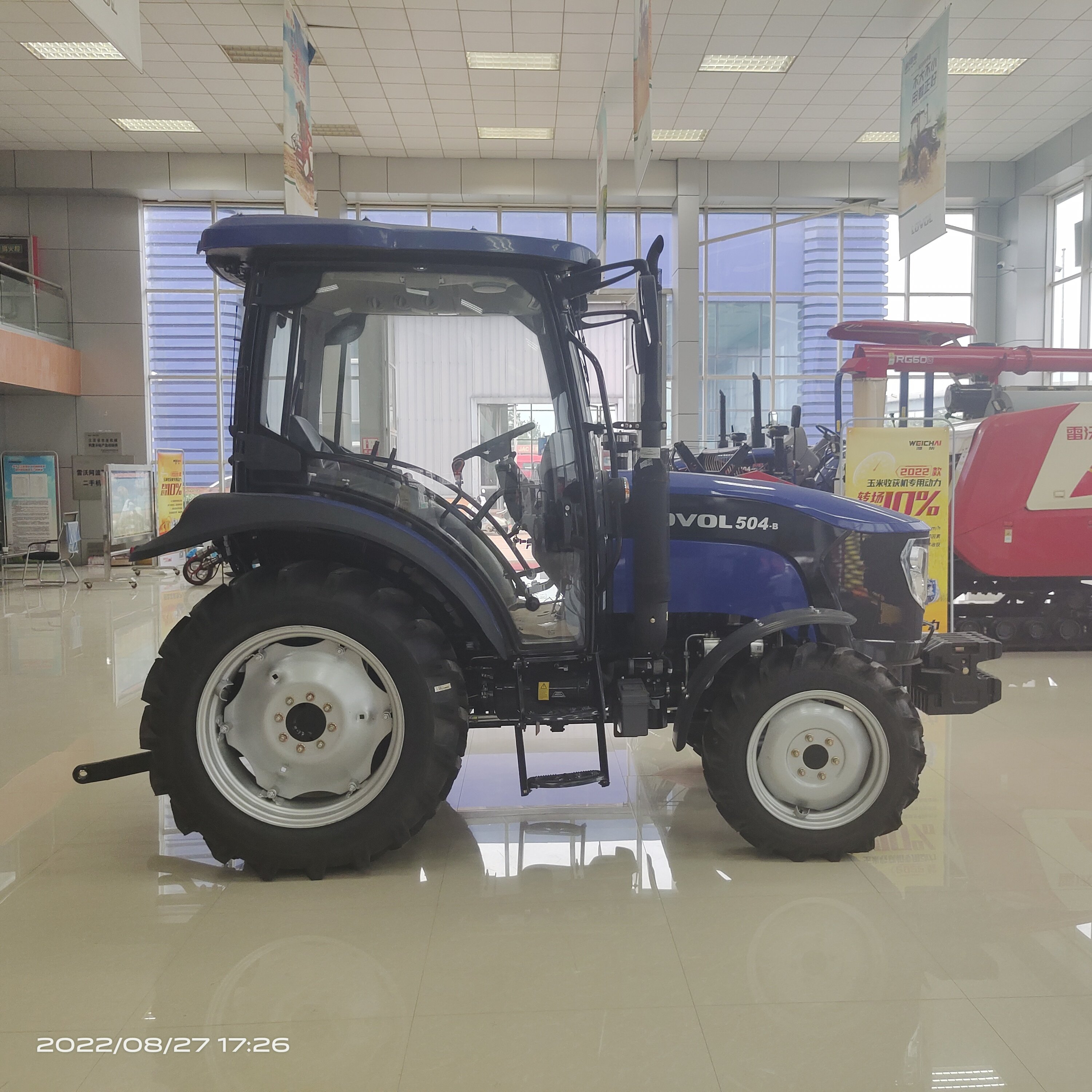 Agricultural Farm Wheel Tractors Lovol 504 50hp 4x4wd with Small Mini Compact Equipment