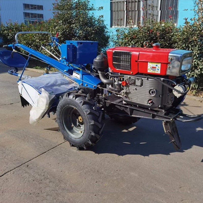 15hp Big Chassis Chinese Power Tiller Hand Push Two Wheel Tractor with Ditcher Cultivator