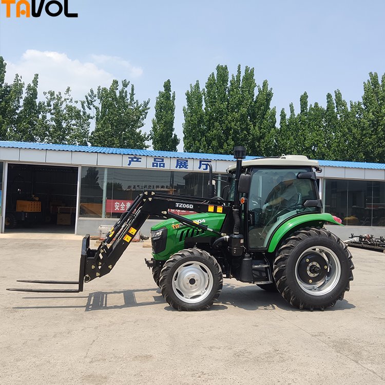 China Agricultural Machinery Manufacturer 4WD 80HP 90HP 100HP Cheap Wheel Mini Farm Tractor with Front End Loader and Backhoe