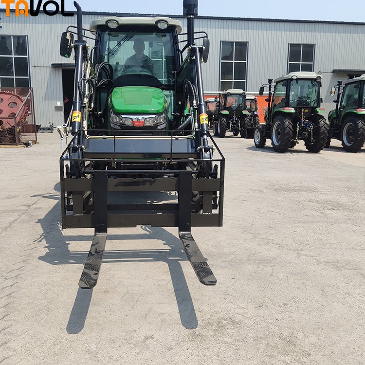 China Agricultural Machinery Manufacturer 4WD 80HP 90HP 100HP Cheap Wheel Mini Farm Tractor with Front End Loader and Backhoe