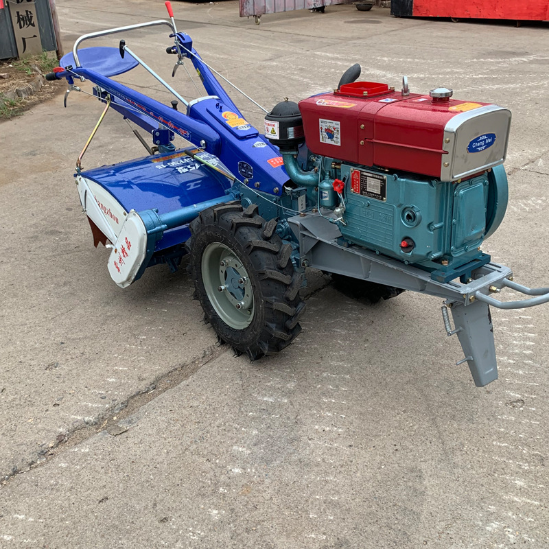 China Factory Supply 2 Wheel Farming Walking Diesel Engine Two Wheel Behind Walking Tractor with Mini Power Tiller