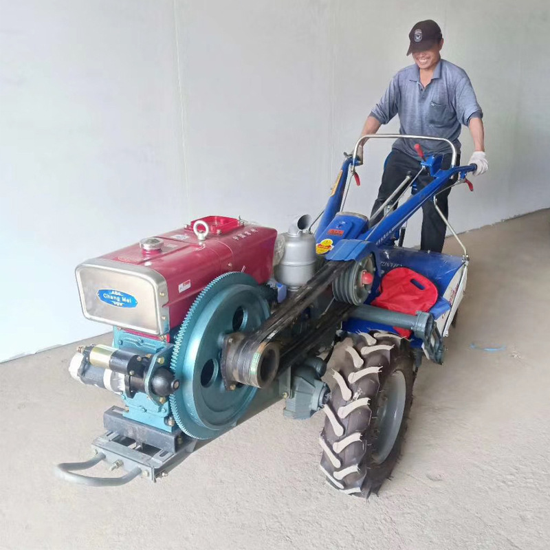 China Factory Supply 2 Wheel Farming Walking Diesel Engine Two Wheel Behind Walking Tractor with Mini Power Tiller