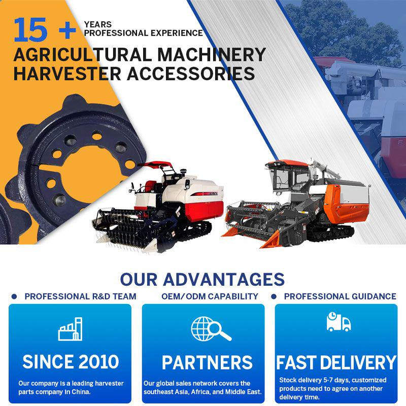Multi Function Agriculture Machinery Parts Harvester Spare Parts Guard Knife Harvester Roller Guide Wheel For Wor/d