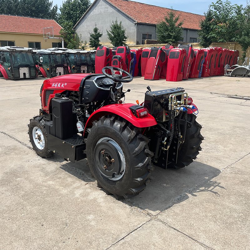 50HP 4WD Wheel Tractor for Low Profile Greenhouses Mini Tractor with Engine Motor Pump Gear Gearbox Bearing Indoor Farming