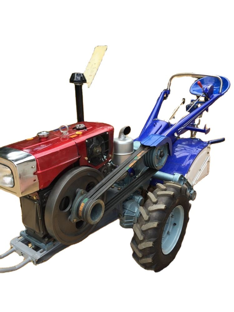 Electric Start 2 Wheel Tractors Farm Tractor Hand Held Mini Multifunctional Tractor