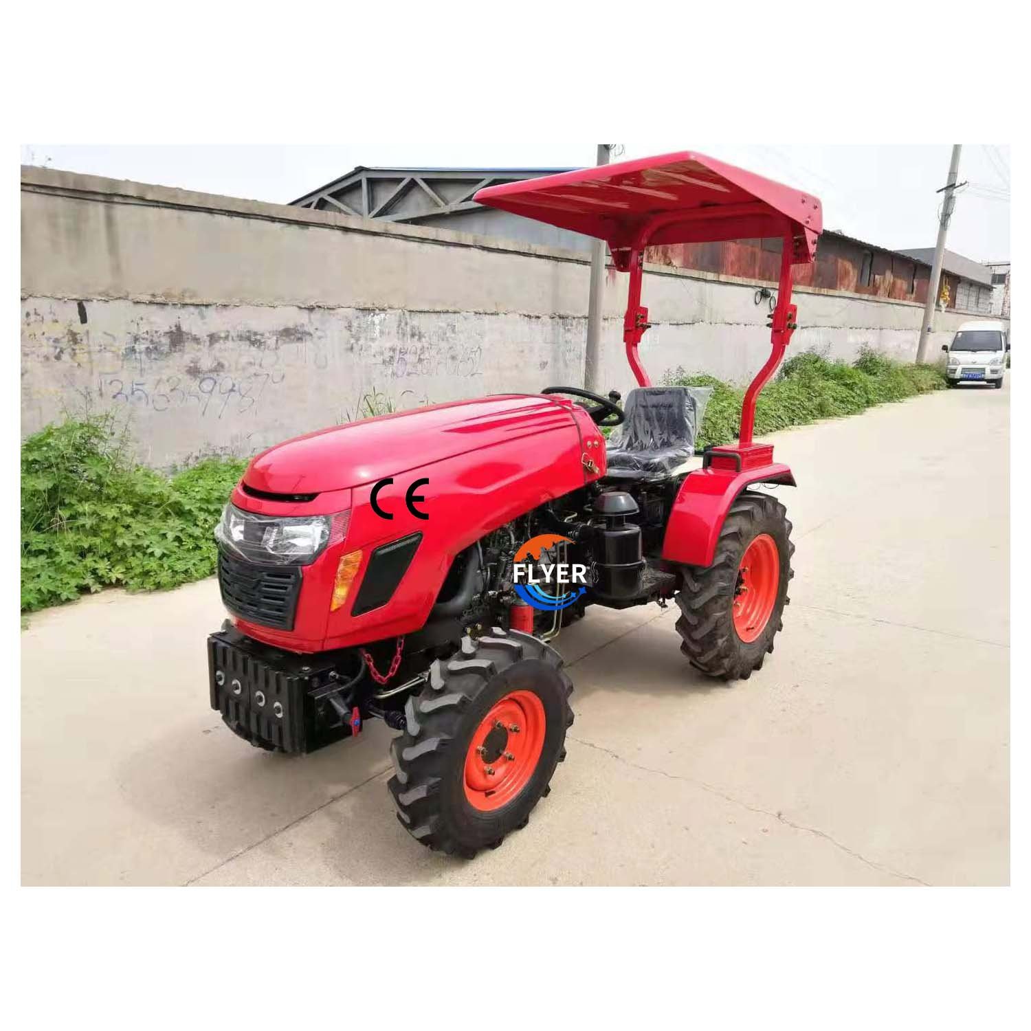 Agricultural Equipment 25hp Farm Tractor 3 Cylinder 4wd Small Mini Tractors with Sunshade for Sale