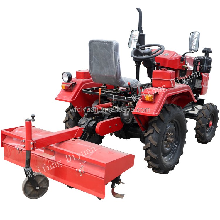 China 18hp Mini Tractor Lawn Mowers Agricultural Machinery Equipment Backhoe Loader