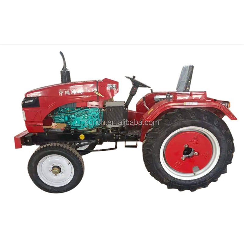 Agricultural Equipment Four Wheel Single Cylinder Belt Transmission Farm Use 20hp /24hp Mini Tractor with Cultivator