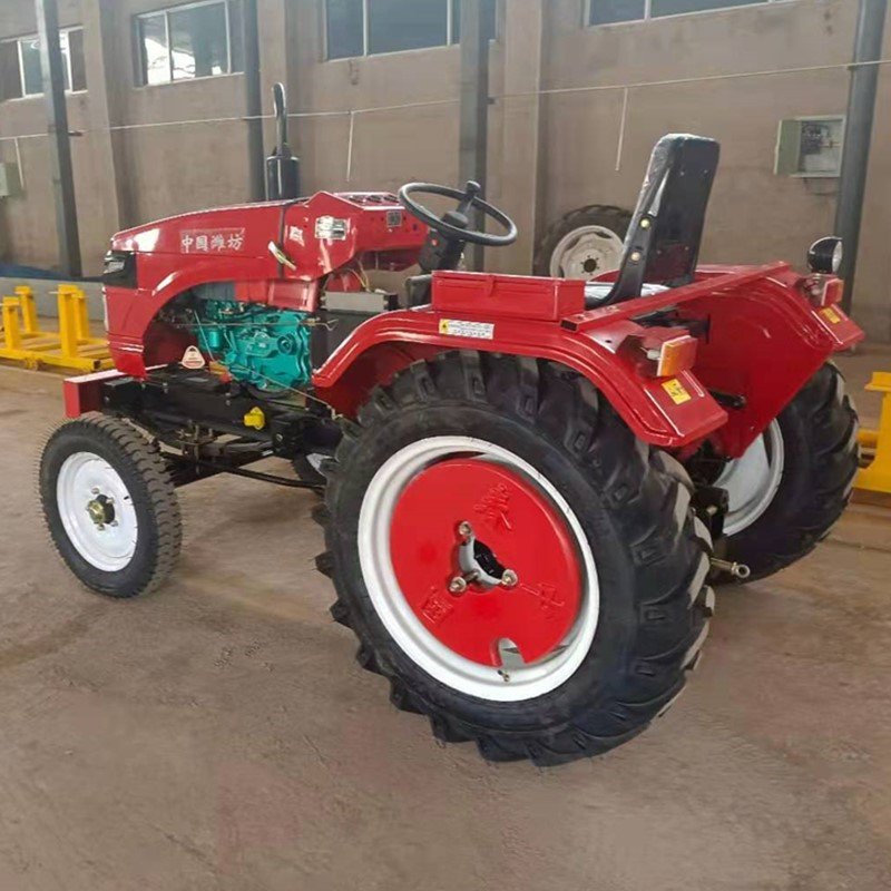 Agricultural Equipment Four Wheel Single Cylinder Belt Transmission Farm Use 20hp /24hp Mini Tractor with Cultivator