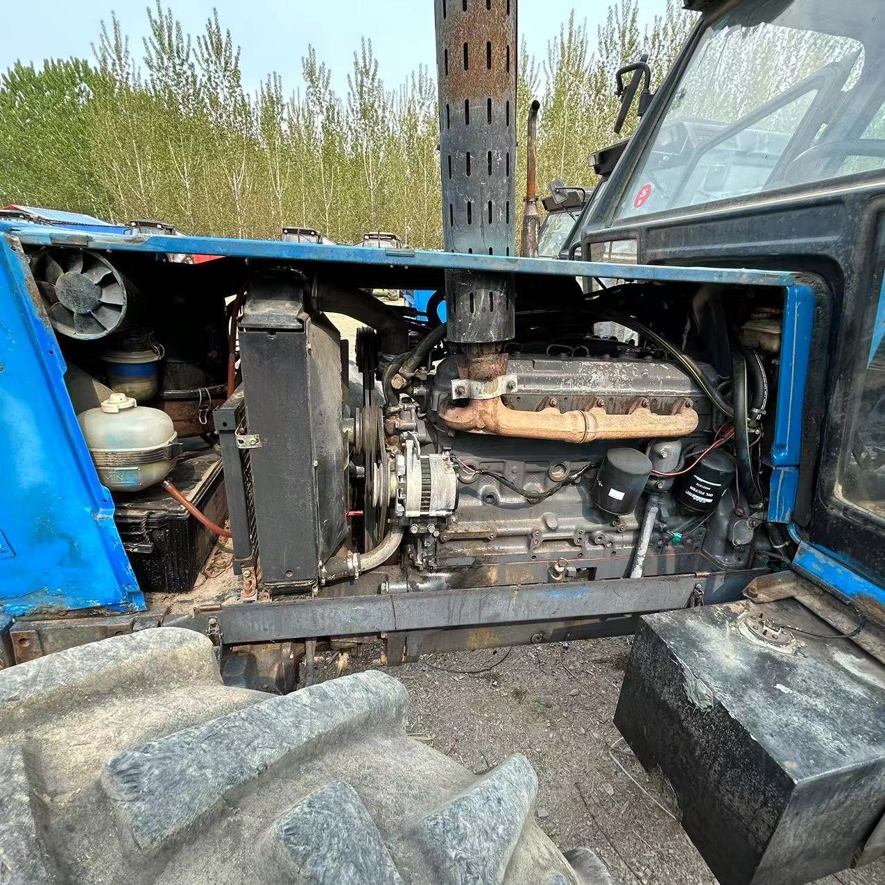 Holland 110-90 Compact Four-Wheel Orchard Farm Tractor Used Fiat 6-Cylinder Agricultural Equipment With Core Engine Component