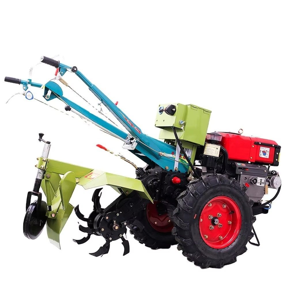 The Best Agricultural Machinery Diesel Cultivator Motocultor Two Wheel Diesel Power Mini Tiller 15 Hp 20 Hp Walking Tractor