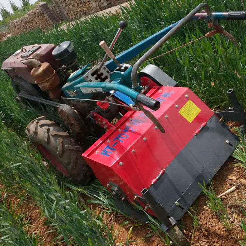 Diesel Engine Gardening Flail Mower Two Wheel Mini Farming Tractor 15hp 20hp Agricultural Machine Cultivator With Water Pump