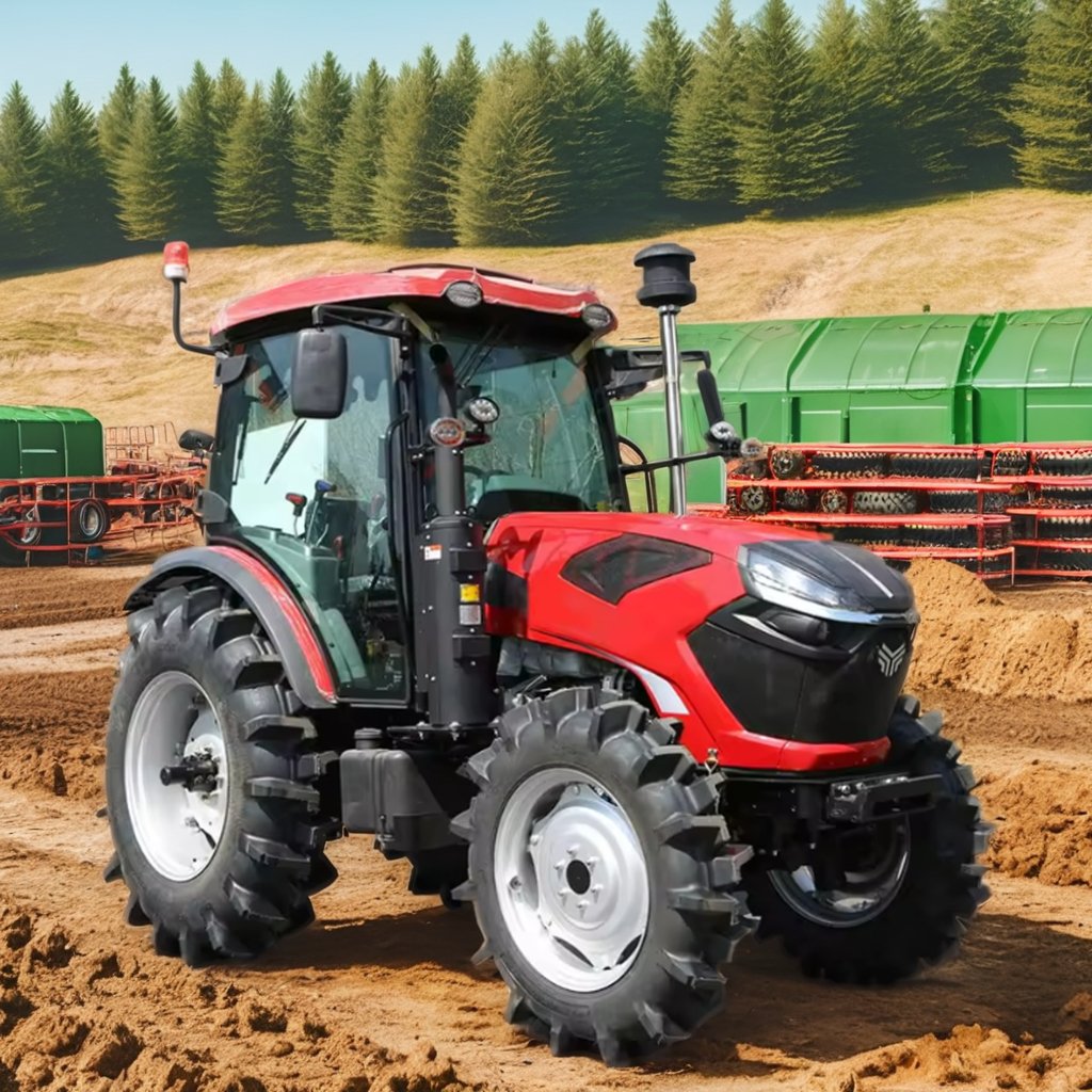 JESRAY 504 4WD Agriculture Tractor Full Implements Multifunctional 50hp 4x4 Mini Tractor New YTO Model Various Options Sale