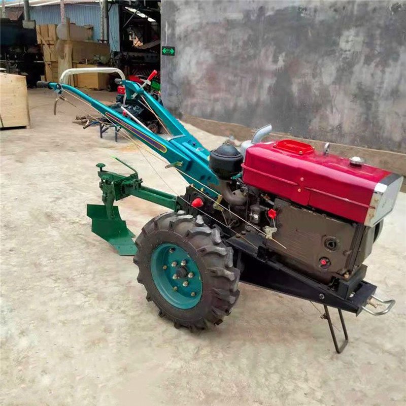 Minihand Walking Agricultural Two Wheel Plough Tractor Agriculture Hand Held Tracteur