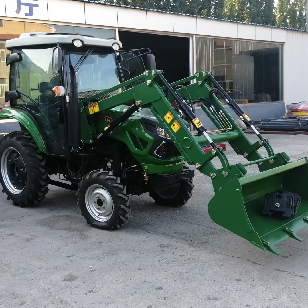 90hp 4X4 Wheel Farm Tractor with Front Loader Papaya Orchard Agricole Garden Orchard Use for Canada