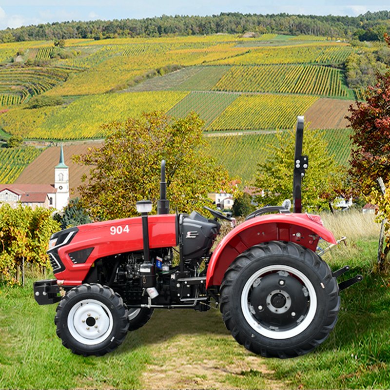 Compact 4WD Wheel Tractor with Loader and Backhoe Japan Engine Used for Mini Agriculture for Farming