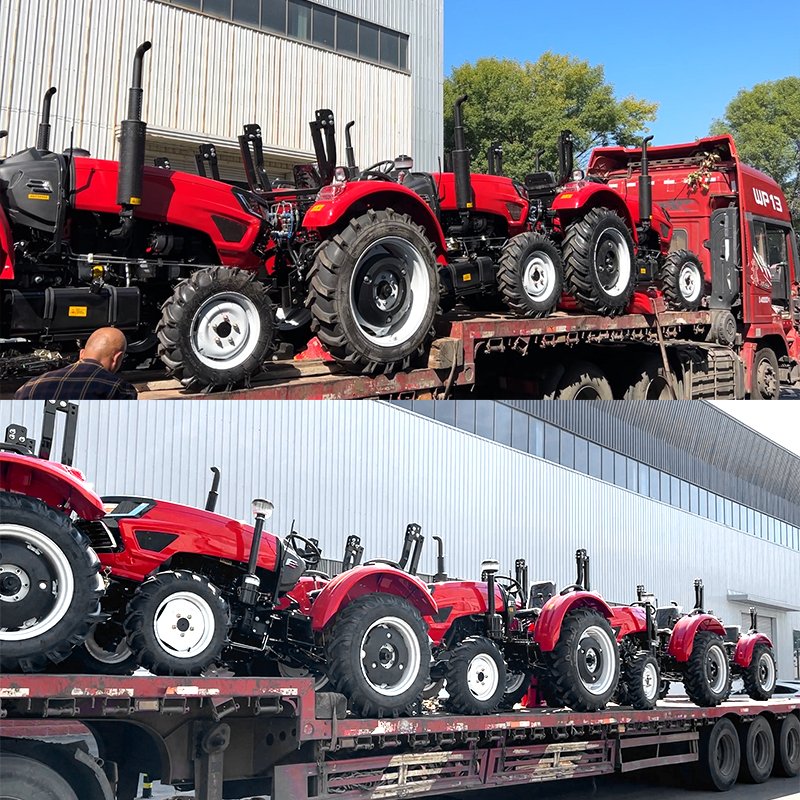 Compact 4WD Wheel Tractor with Loader and Backhoe Japan Engine Used for Mini Agriculture for Farming