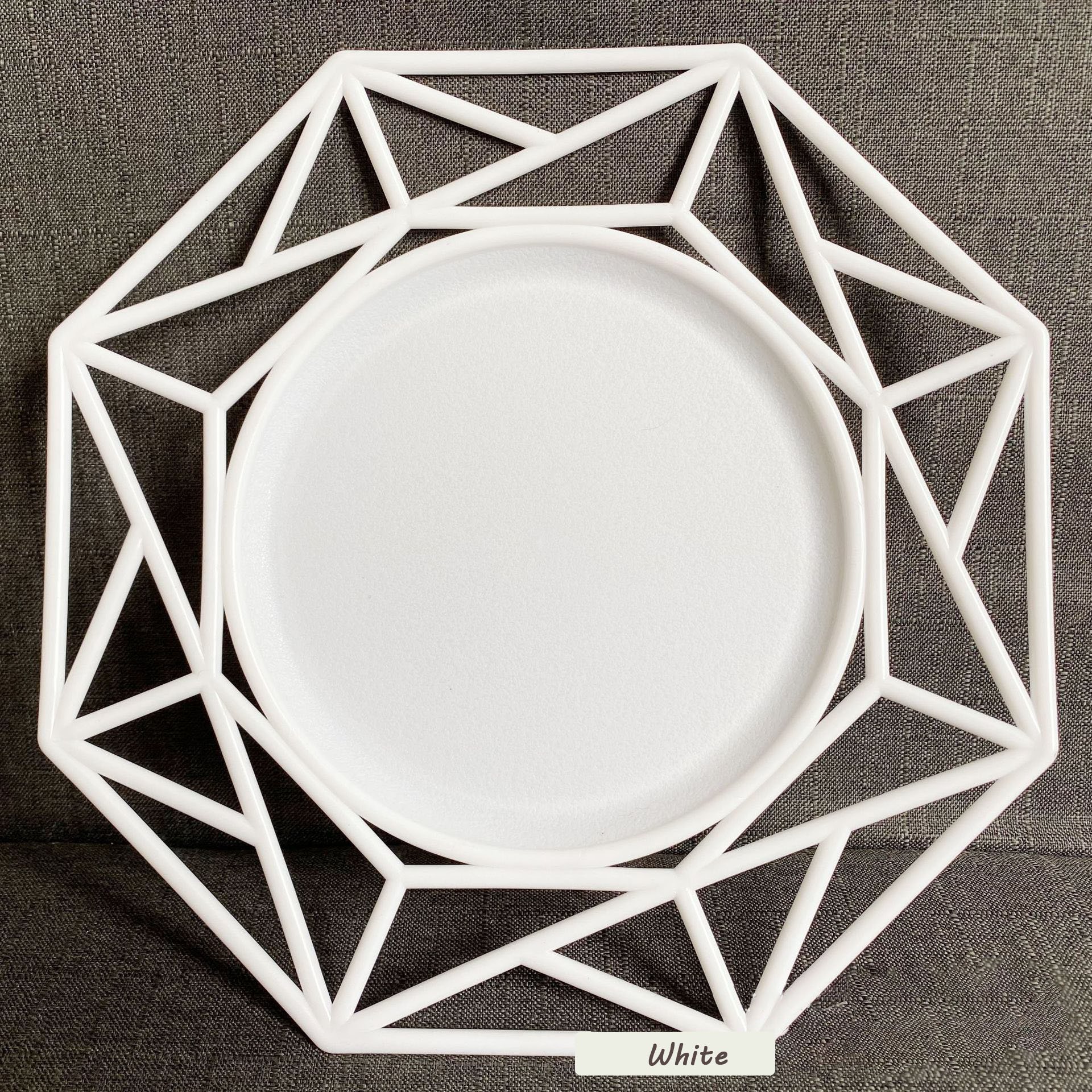 Hollow Charger Plate Hollow Octagonal Plate Chargers Durable Charger Service Plates Wholesale Plastic for Dinner Wedding Opp Bag