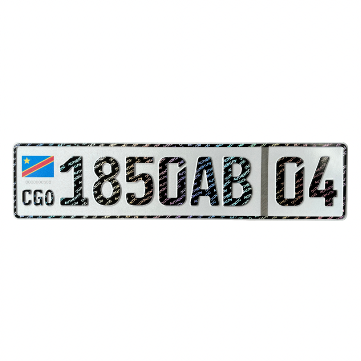 European Congo High Quality Factory Wholesale Titanium Laser Embossed Metal Car License Plate