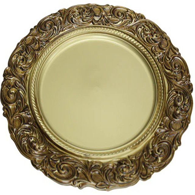 Indian New Design Charger Plates Fashionable Trending Design New Look Service Plates Dinner Set Cheap Price Unique Plate