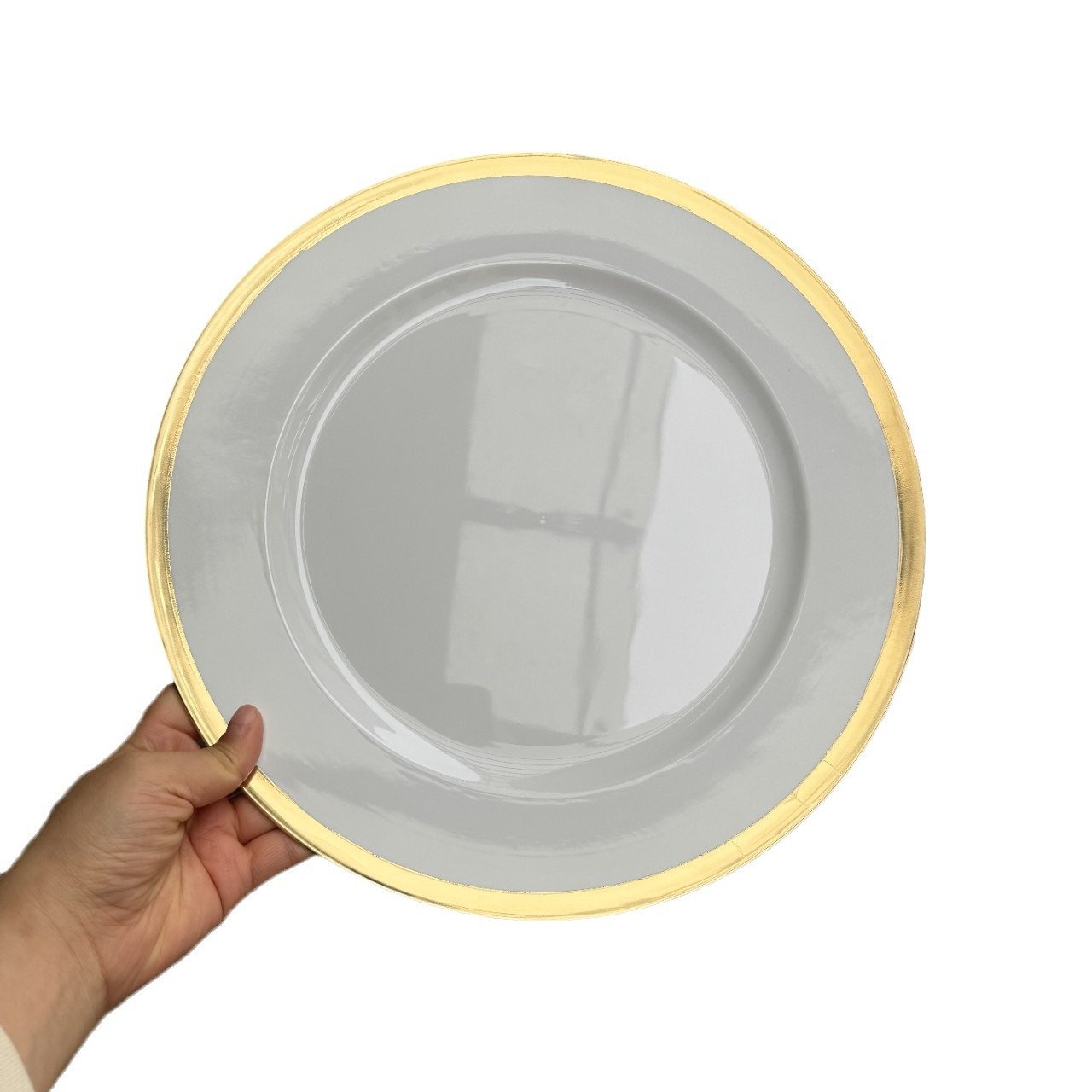 European American Style PET Food Grade Large Plate Disposable Plastic Tray Wedding Simple Fashion Decorative Dinner National
