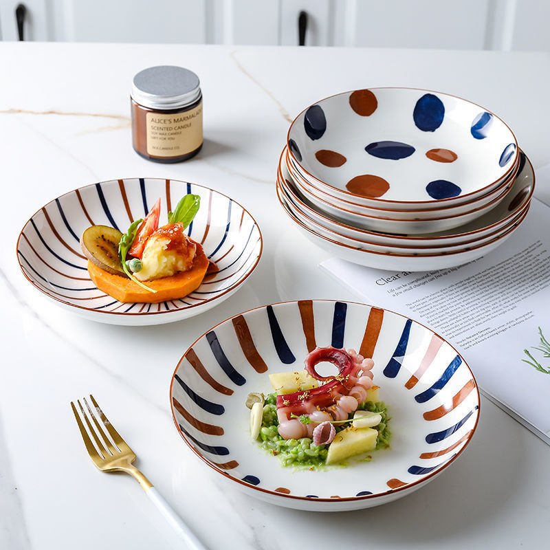 Zogifts Ceramic Dinner Plate Home Party Dish Set Cheap Bulk Restaurant Porcelain Christmas Decorative White Bowls Dinnerware