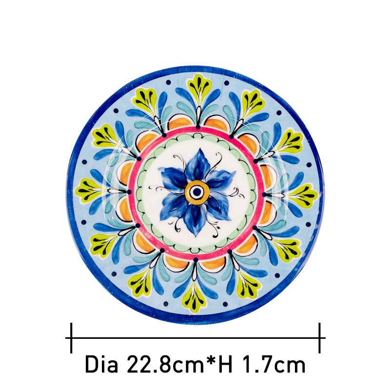 Custom Melamine Dinnerware Manufacturer Unbreakable Decal Dish Reusable Plastic Dinner Melamine Plate