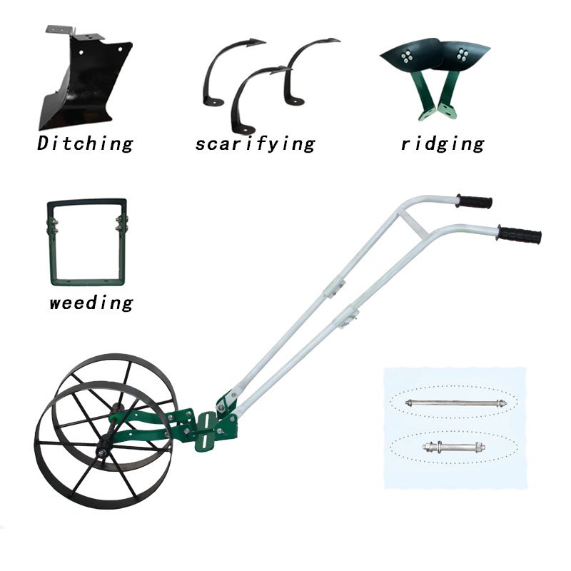 Small hand-propelled home weeding machine portable cultivator garden garden weeding field management machine