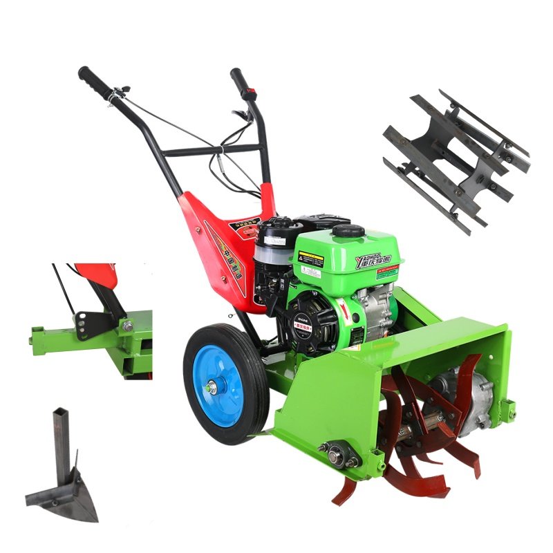 Two wheel drive micro gasoline weeder light hand-push moto cultivator tiller engine agriculture cultivator
