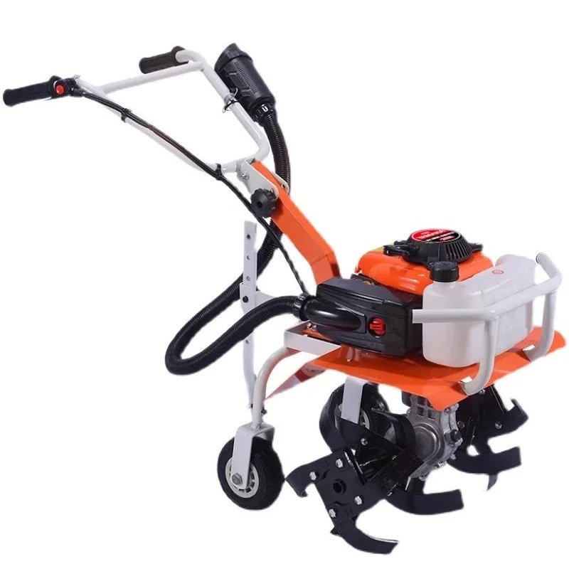 two/four stroke engine hand operated micro farm garden tiller