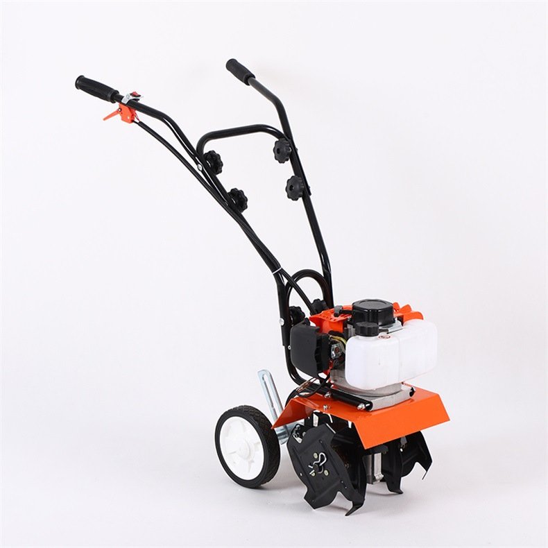 Agricultural Crawler Mini Power Tiller with Back Rotary / Greenhouse Cultivator Small Rotary Tiller for Walking Tractor