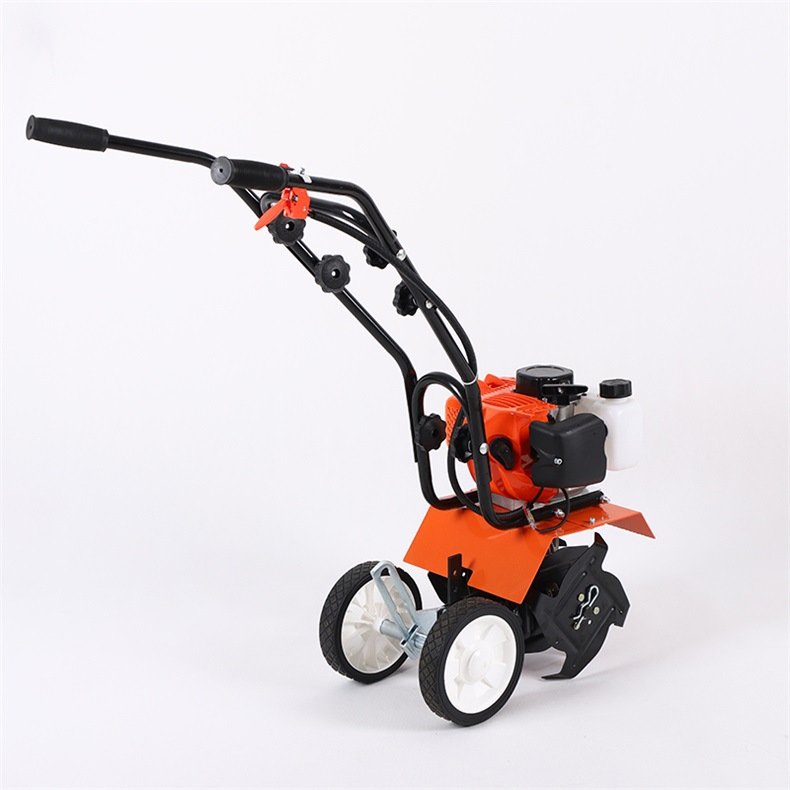 Agricultural Crawler Mini Power Tiller with Back Rotary / Greenhouse Cultivator Small Rotary Tiller for Walking Tractor