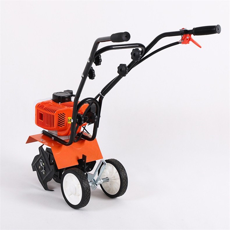 Agricultural Crawler Mini Power Tiller with Back Rotary / Greenhouse Cultivator Small Rotary Tiller for Walking Tractor