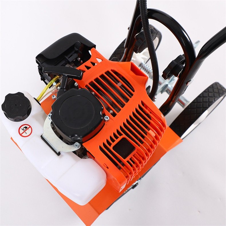 Agricultural Crawler Mini Power Tiller with Back Rotary / Greenhouse Cultivator Small Rotary Tiller for Walking Tractor